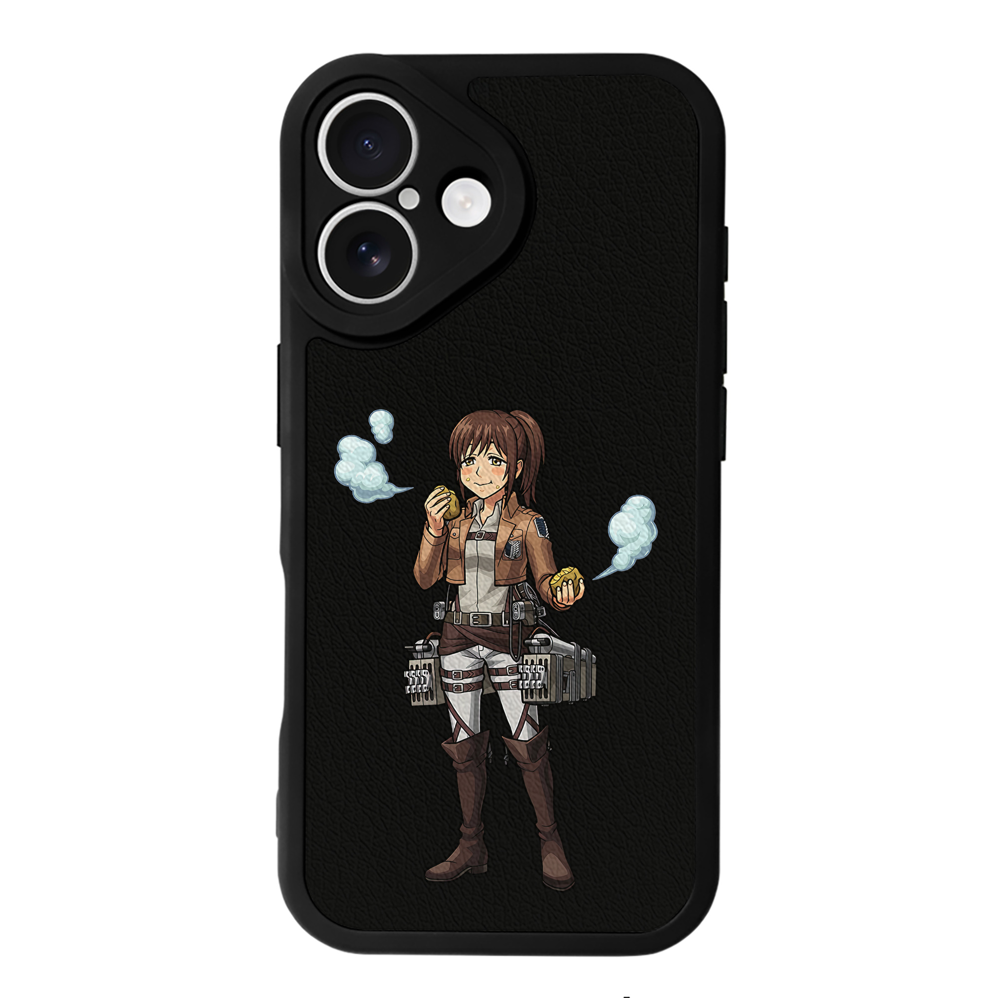 （画像用） 進撃の巨人 サシャ·ブラウス Attack on Titan Sasha Blaus 【iPhone 16シリーズ対応】シリコンスマホケース（レザー調） 材質：シリコン